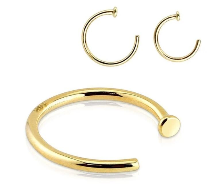 Half nose hotsell ring gold